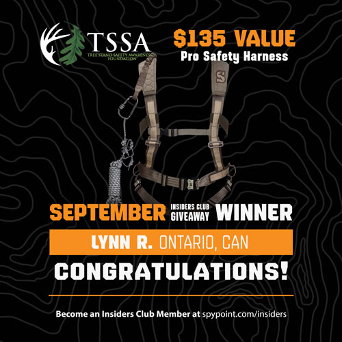Congratulations to Lynn R. (Otario, Canada), September 2023 SPYPOINT Insiders Club Giveaway Winner Winner!
