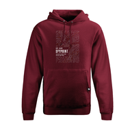 Felpa con cappuccio Burgandy Topo taglia XL