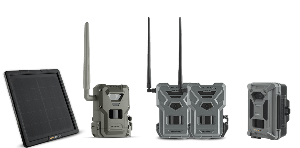 Solra pannel, FLEX-M2 cellular trail camera, FLEX-DARK twin pack and FORCE-24 trail camera
